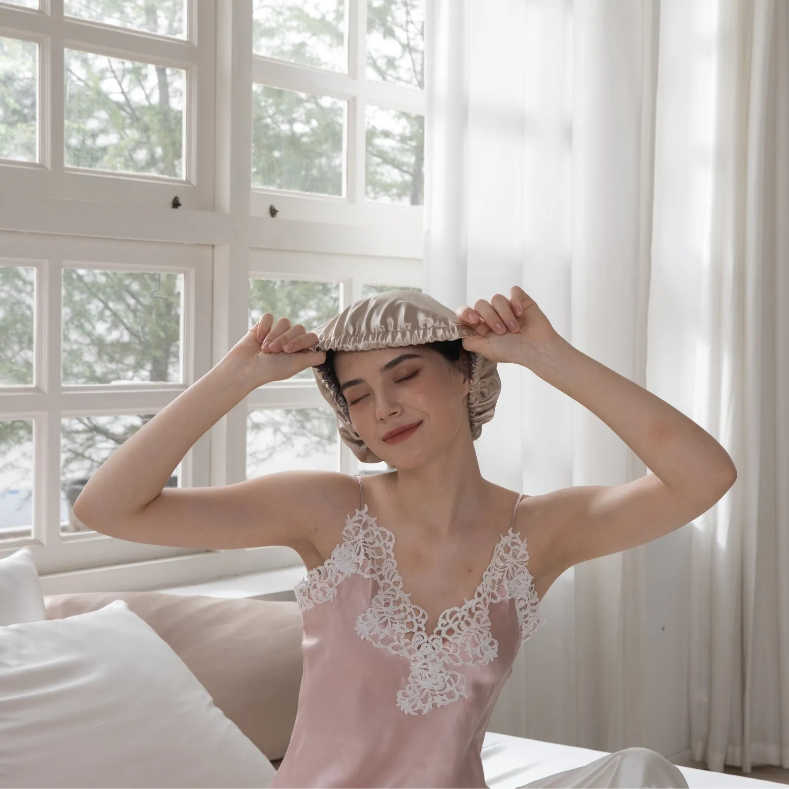 22 Momme Double Layers Silk Bonnet