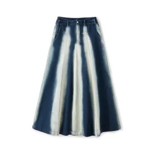 Acid-wash Denim Skirt