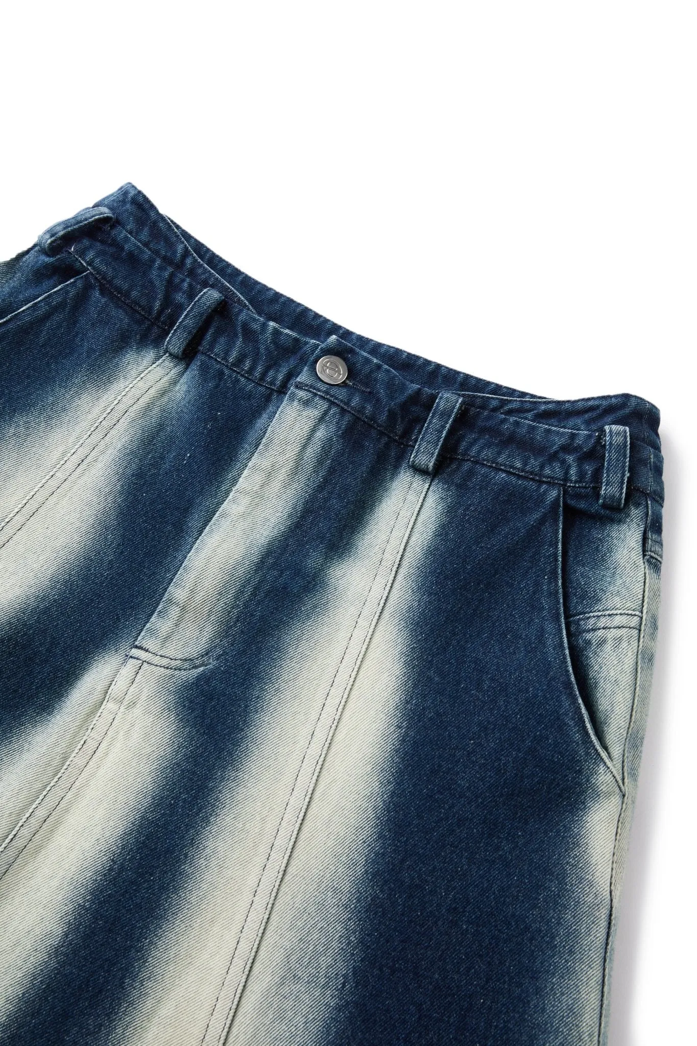 Acid-wash Denim Skirt