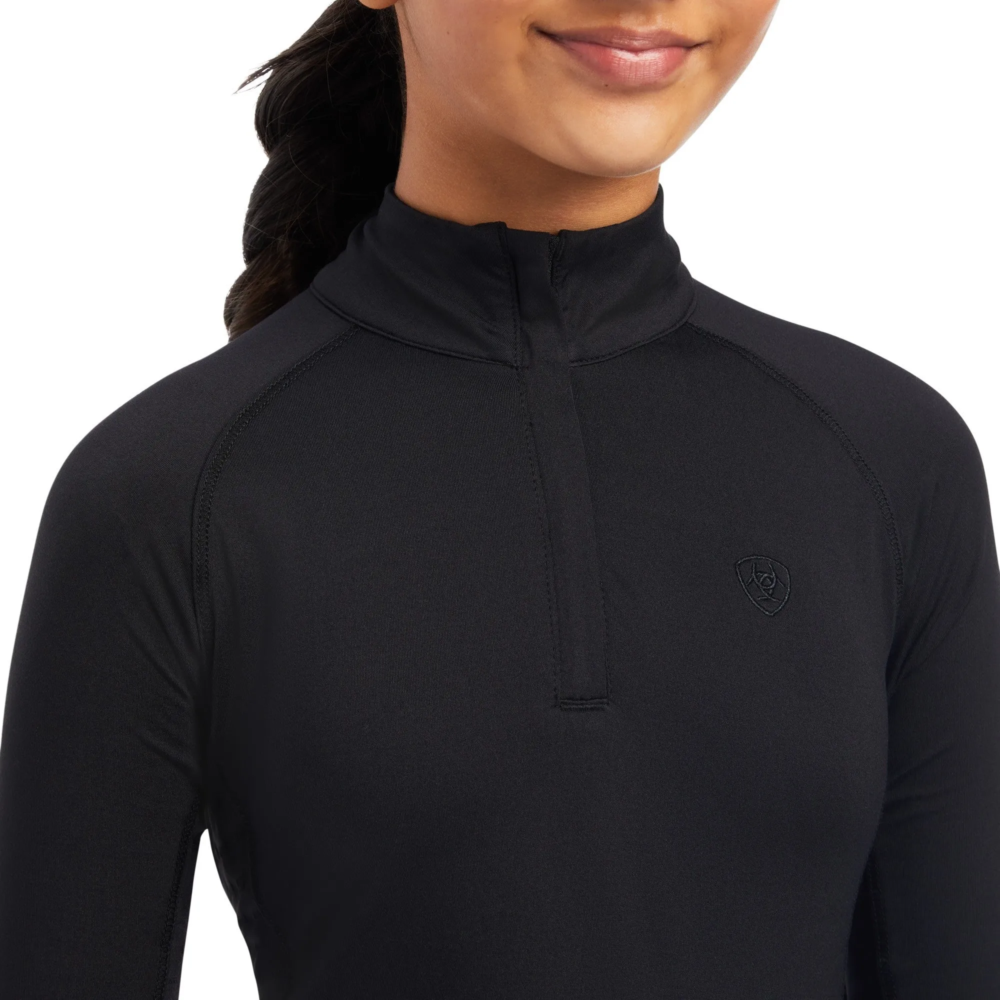 Ariat Youth Lowell 2.0 1/4 Zip Base Layer - Black