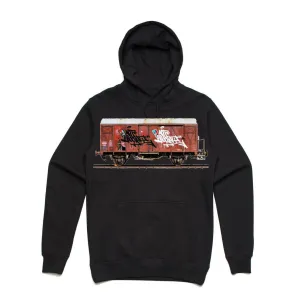 Art Society x Retro Kings MORALES RAIL CAR HOODIE BLACK