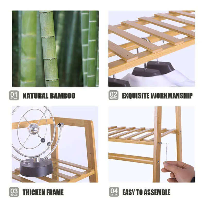 Bamboo Wardrobes Clothes Rack