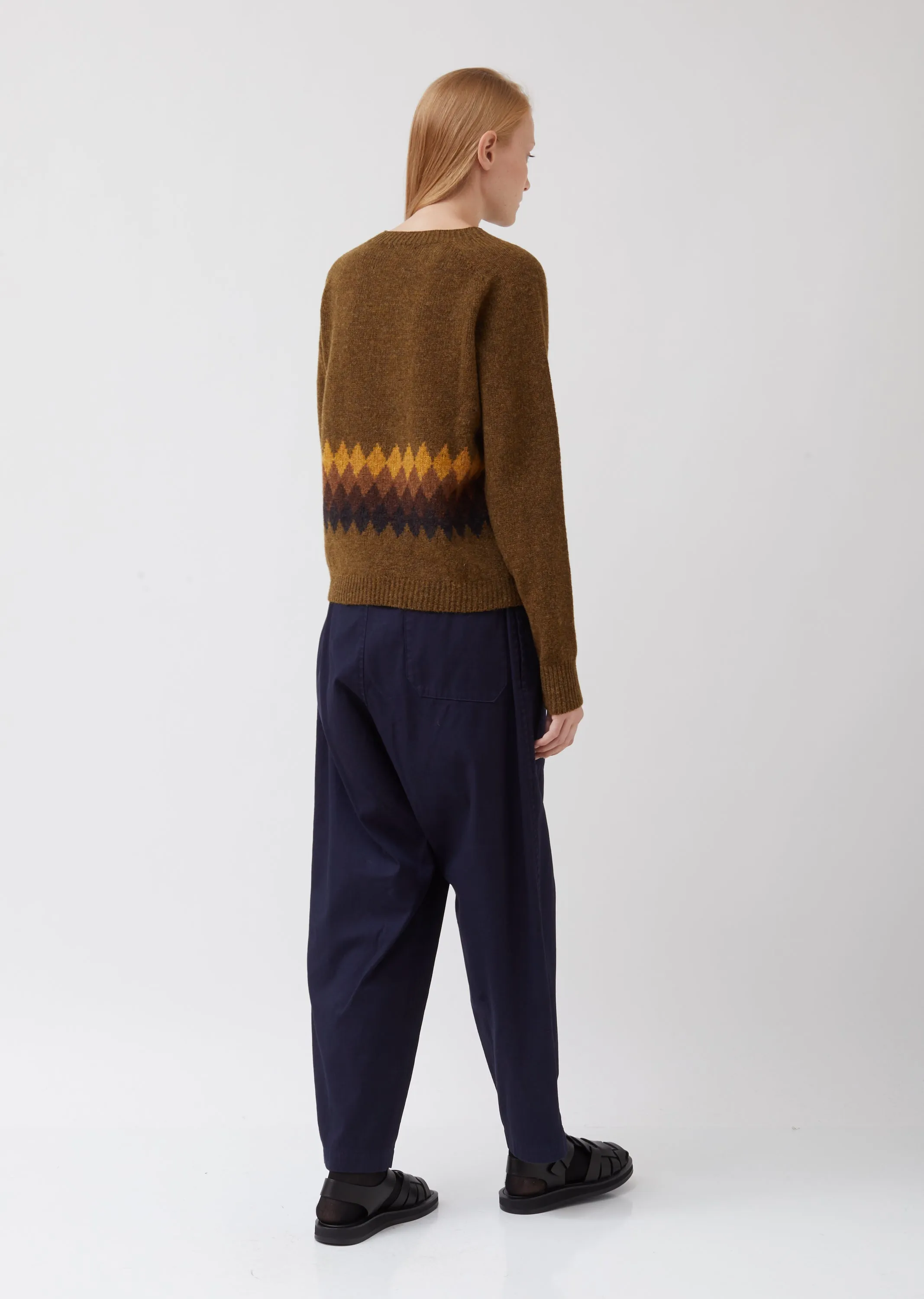 Banded Fairisle Wool Sweater