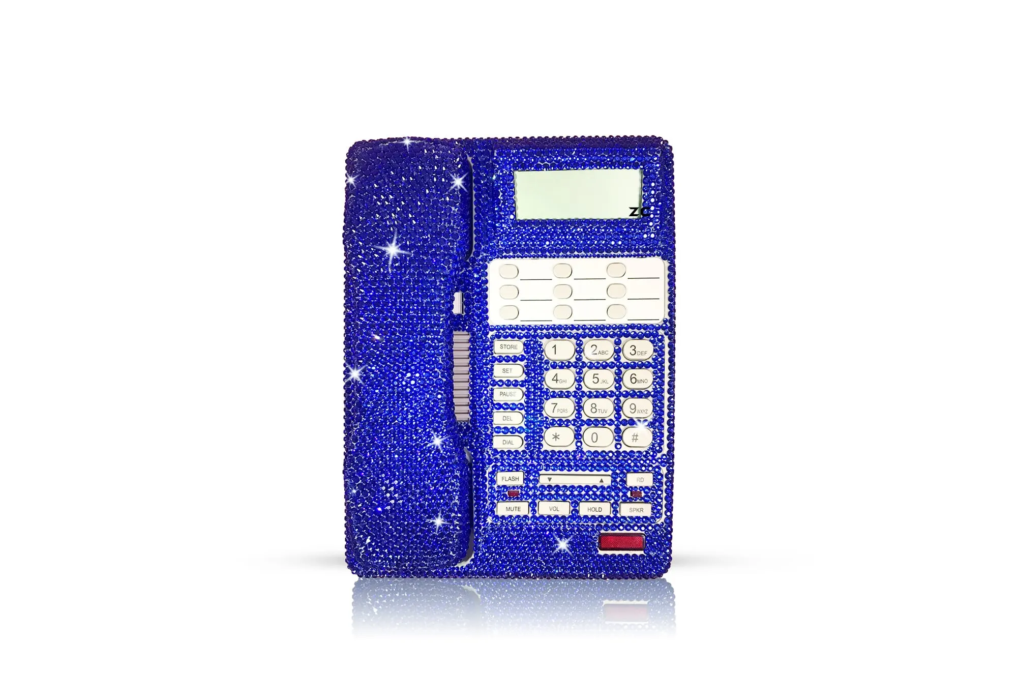 Bling and Sparkly Blue OFFICE / DESK  PHONE to ensure a good conversation for every call.