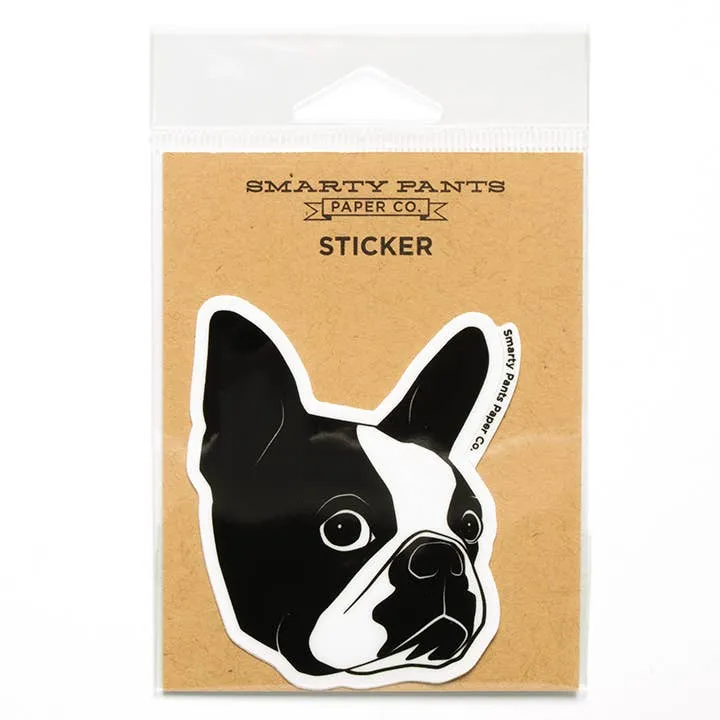 Boston Terrier Sticker (Smarty Pants Paper)