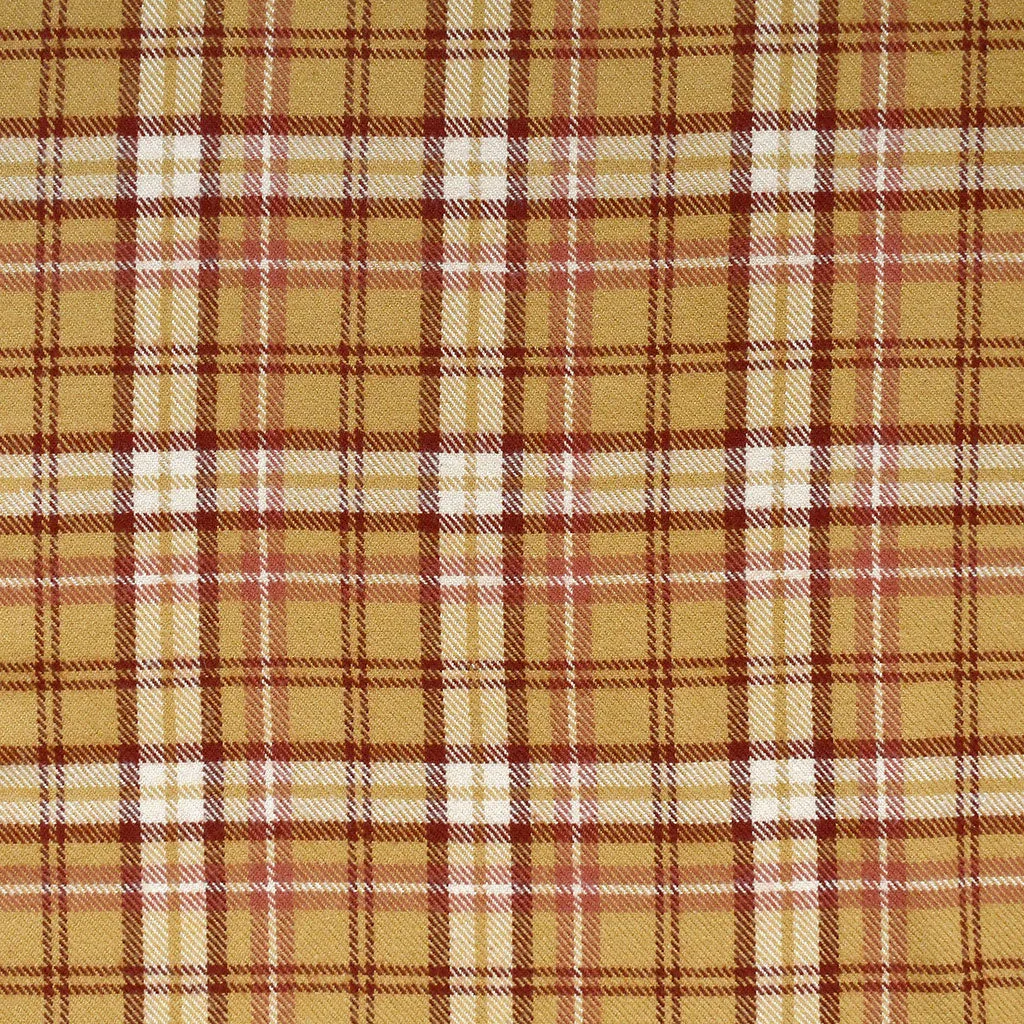 Cozy Cotton Flannel Tartan Plaid Gold SY