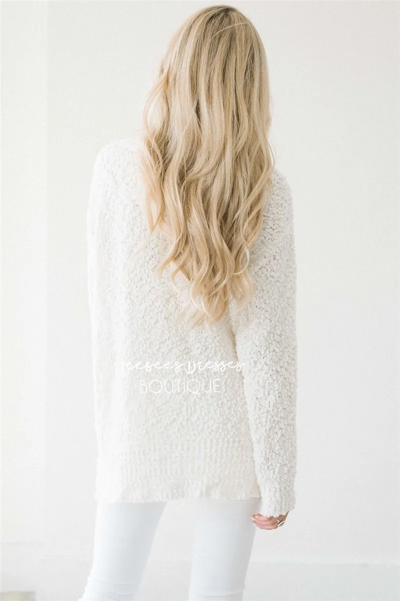 Cozy Fall Popcorn Pullover Round Neck Sweater