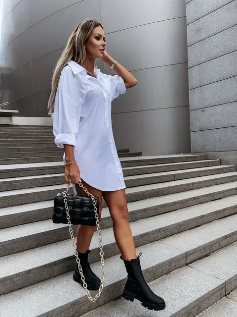 Effortless White V-Neck Blouse for Women