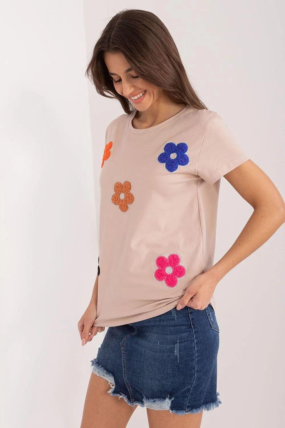 Elegant Floral Embellished Cotton Blouse for Every Occasion