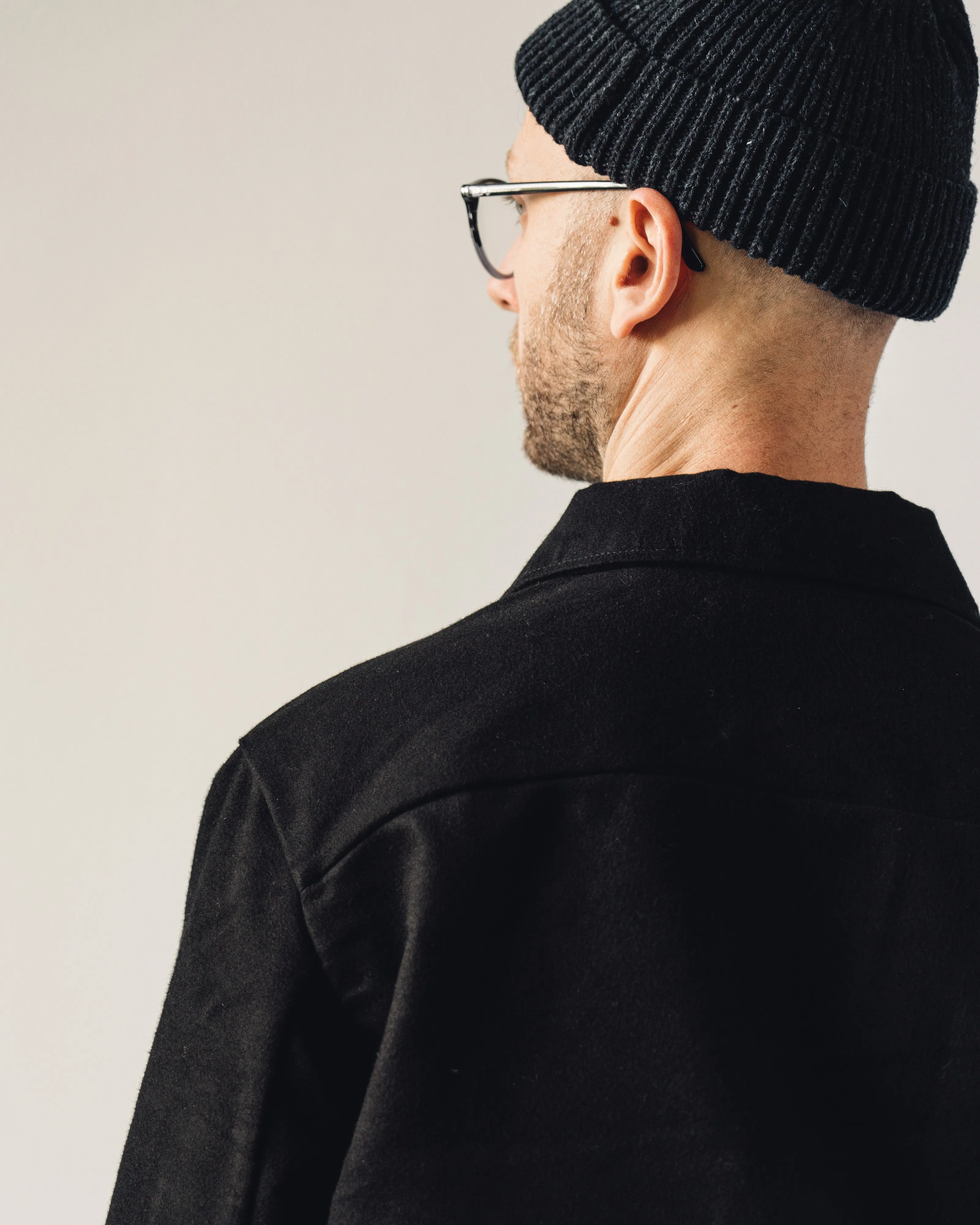 Evan Kinori Three Pocket Jacket, Black Moleskin