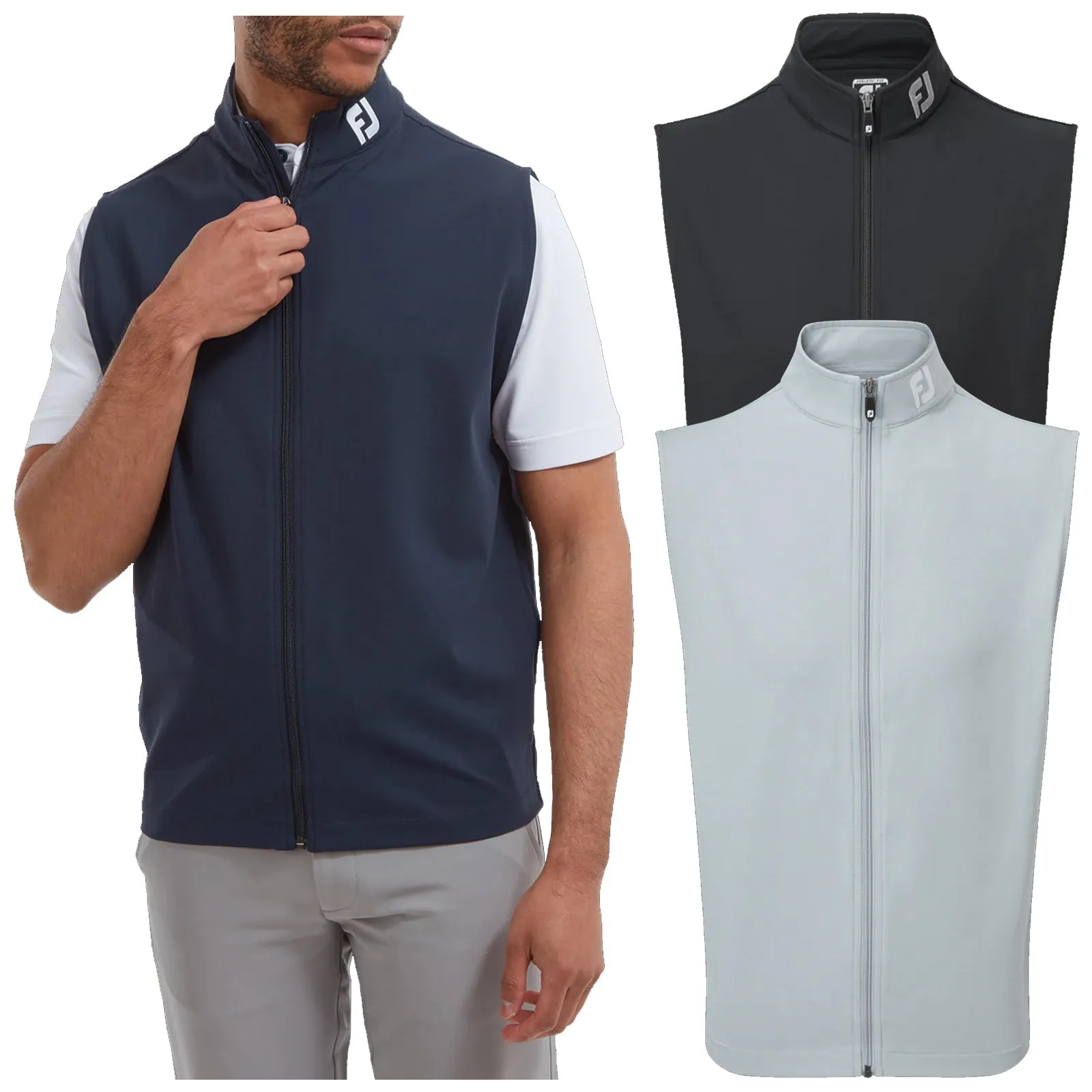 FootJoy Mens Full-Zip Knit Vest