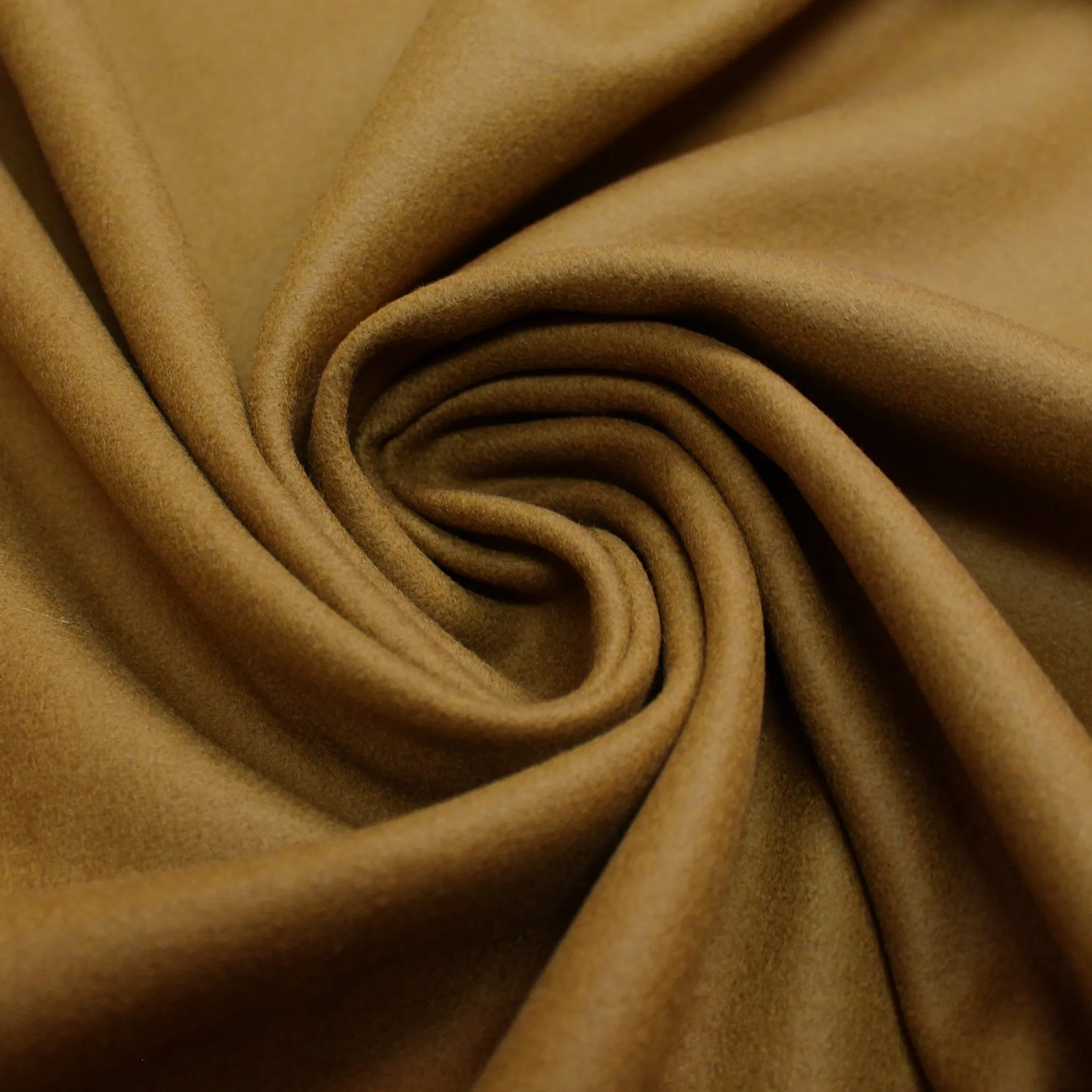 French wool/cashmere blend melton coating - tawny gold