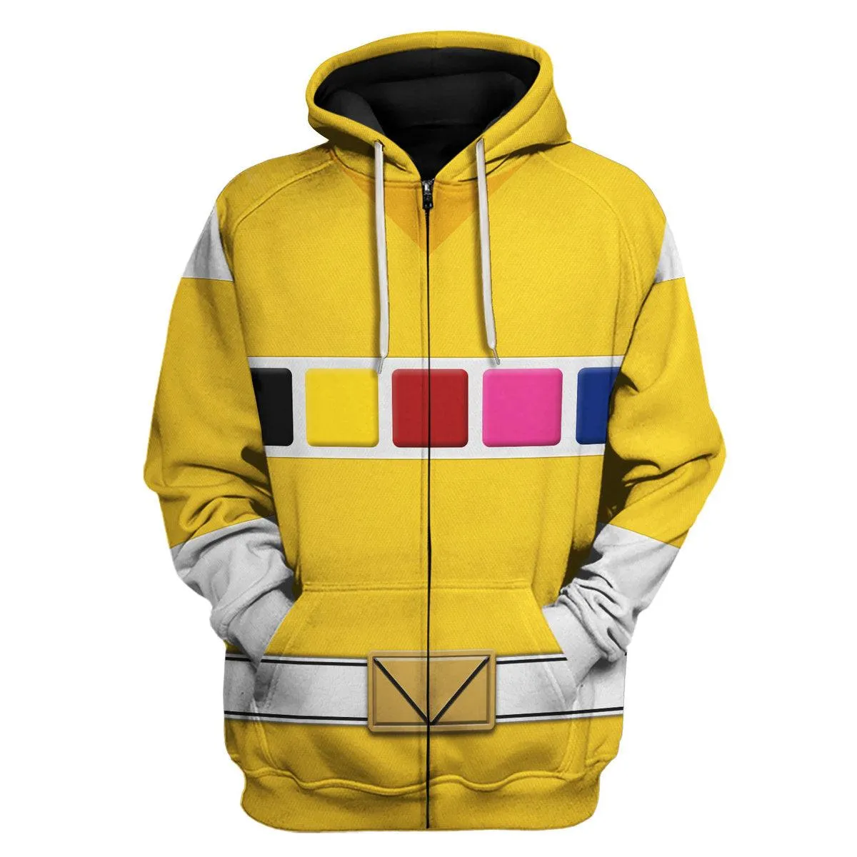 Gearhomie Yellow Space Ranger Hoodies Sweatshirt T-shirt Hawaiian Tracksuit