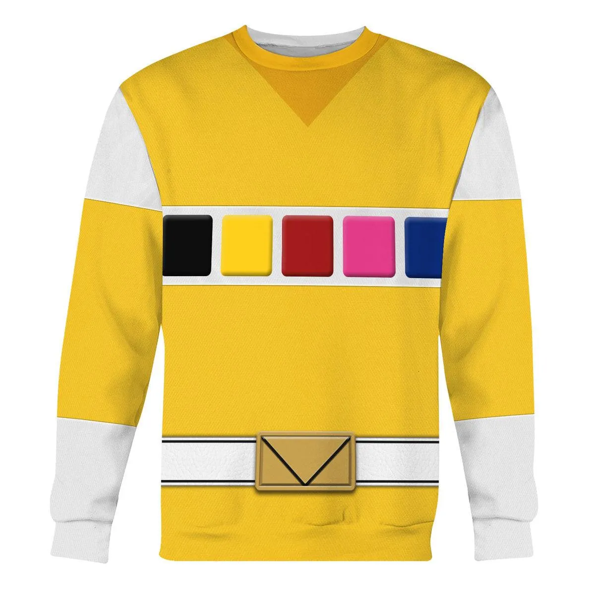 Gearhomie Yellow Space Ranger Hoodies Sweatshirt T-shirt Hawaiian Tracksuit