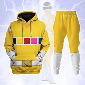 Gearhomie Yellow Space Ranger Hoodies Sweatshirt T-shirt Hawaiian Tracksuit