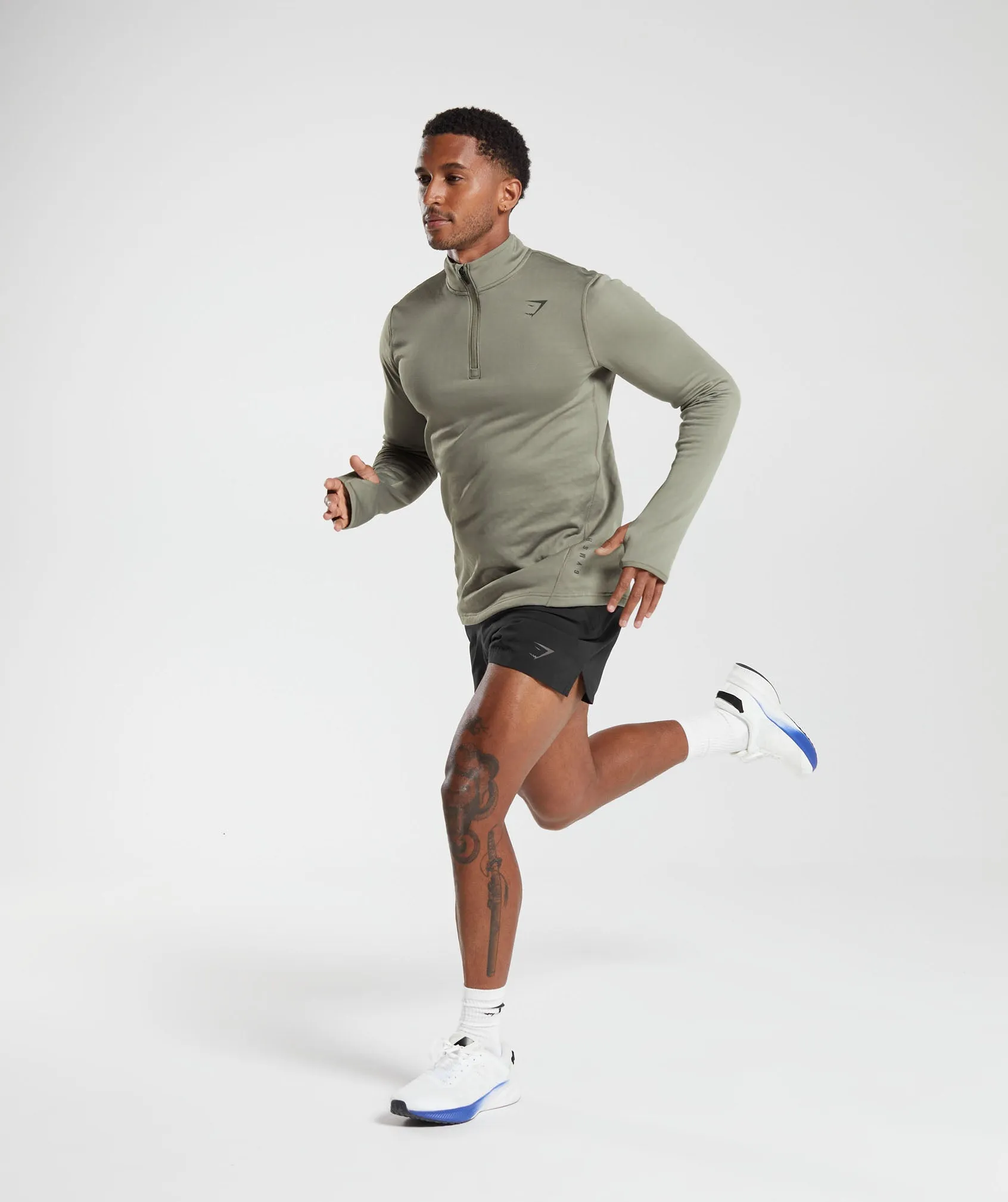 Gymshark Sport 1/4 Zip - Linen Brown