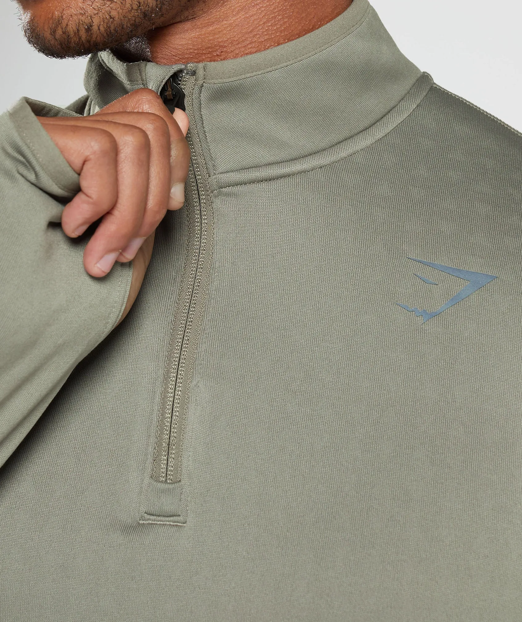 Gymshark Sport 1/4 Zip - Linen Brown