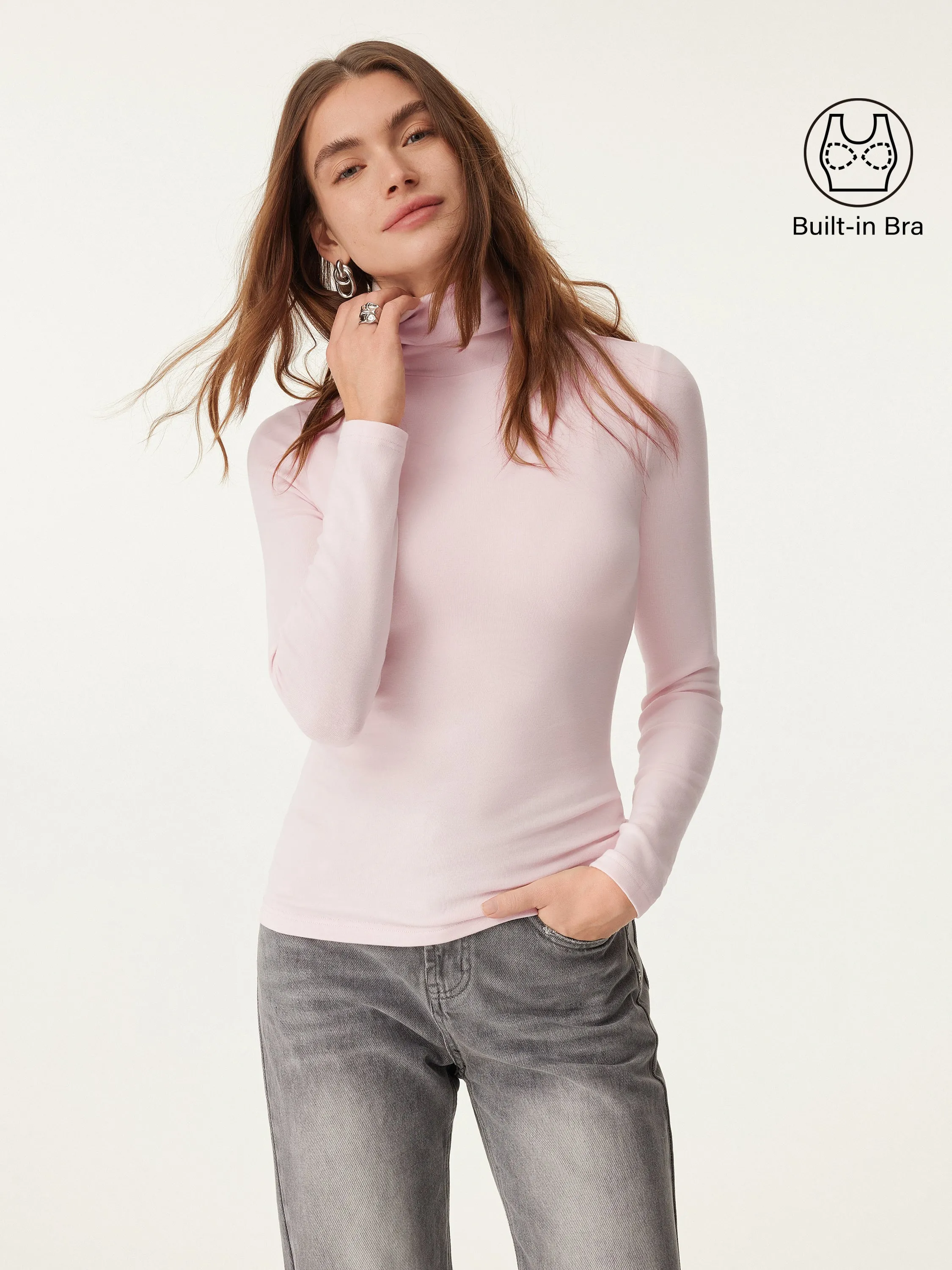 Heat-Tech Turtleneck Brami Top