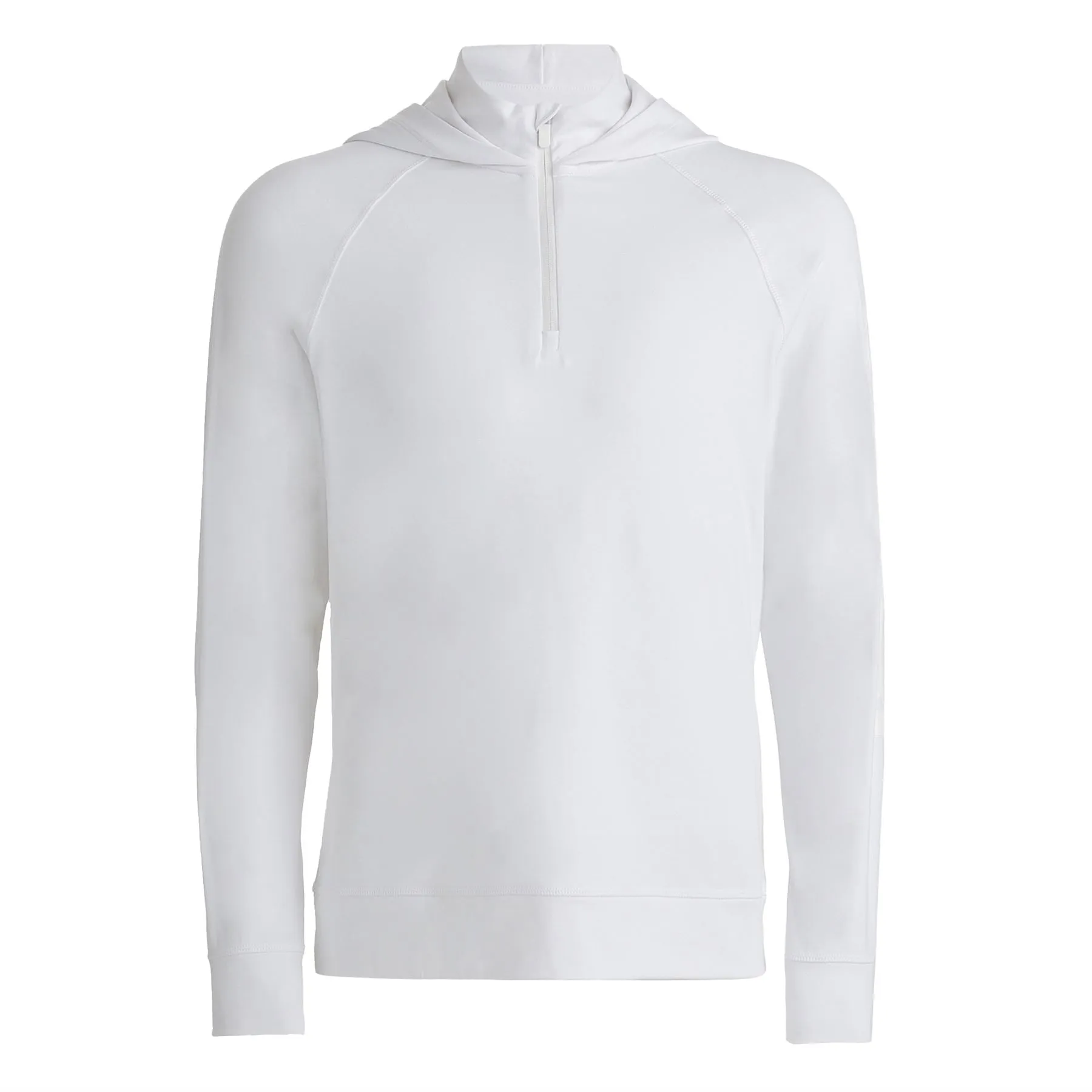 Hooded Luxe Quarter Zip Mid Layer Snow - AW23