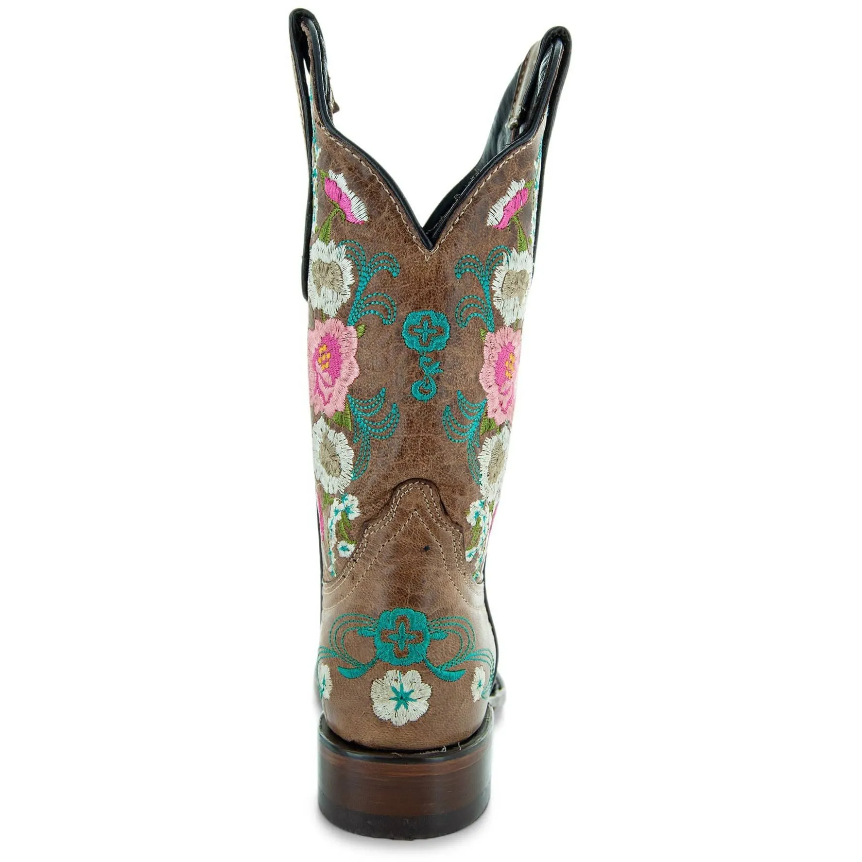 Jasmine Women's Square Toe Floral Cowgirl Boots (M50043)