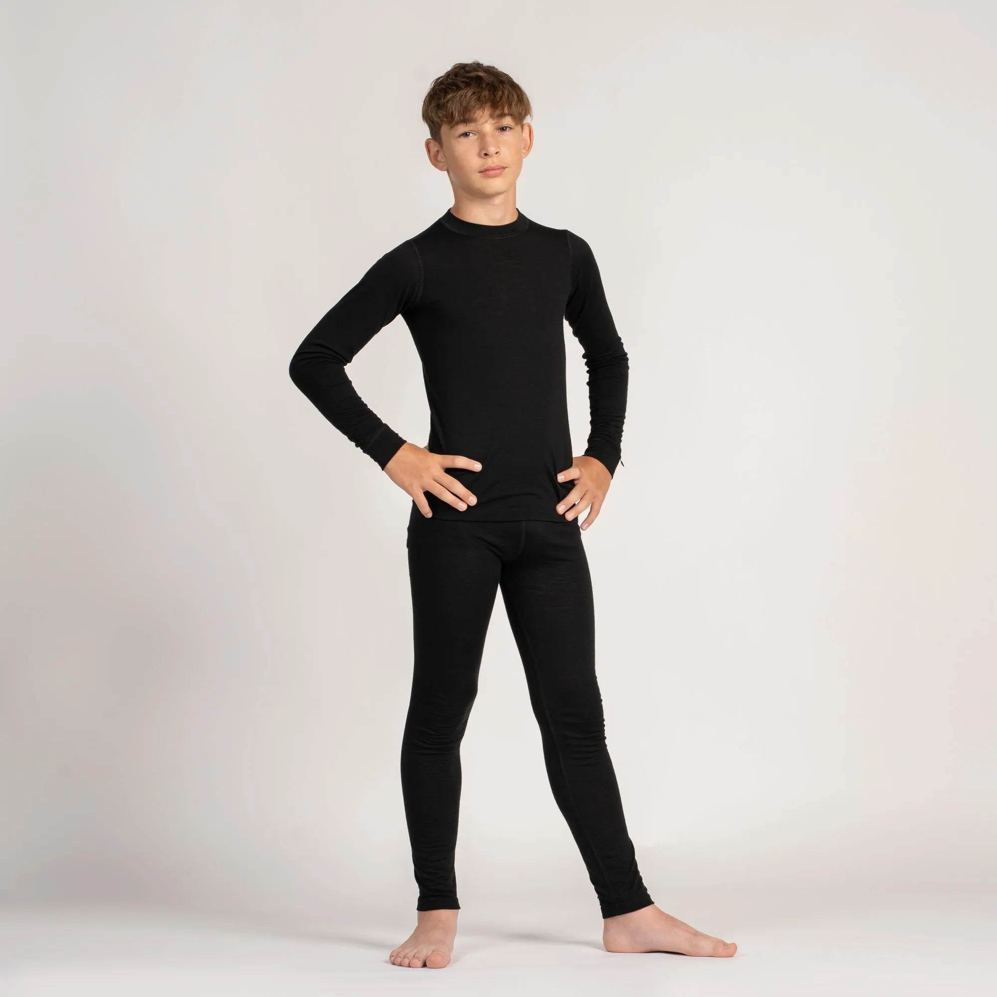 Kids' 250 Merino Pants Black