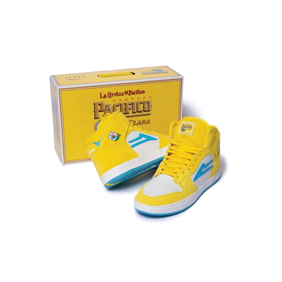 Lakai Shoes Telford SMU - Yellow/Cyan Suede