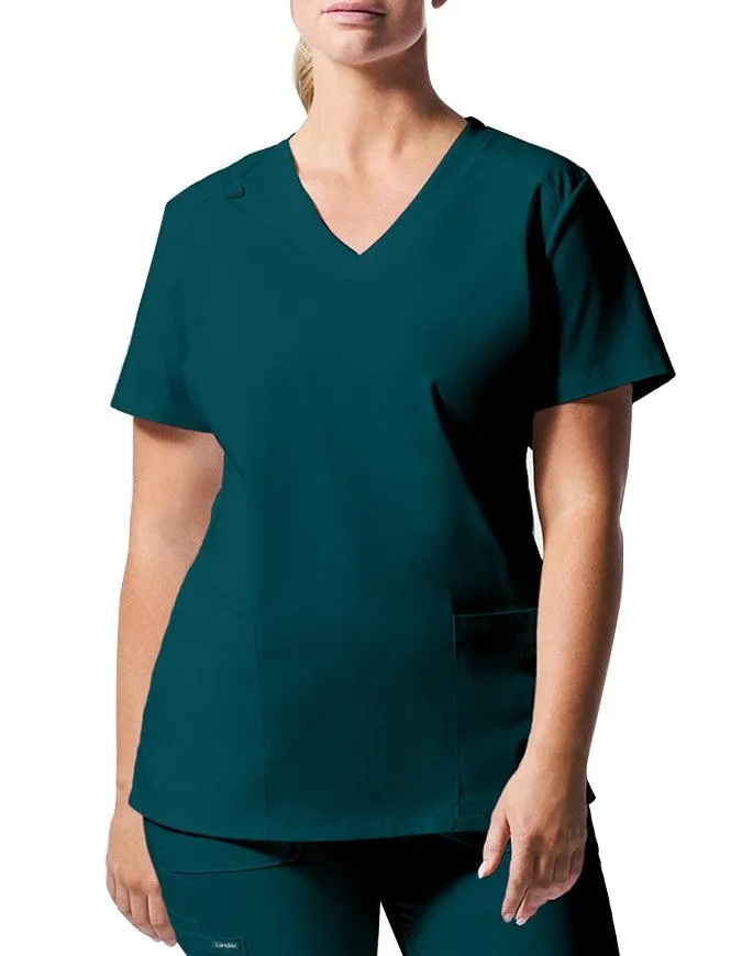 Landau ProFlex Women's 3 Pocket V-Neck Scrub Top