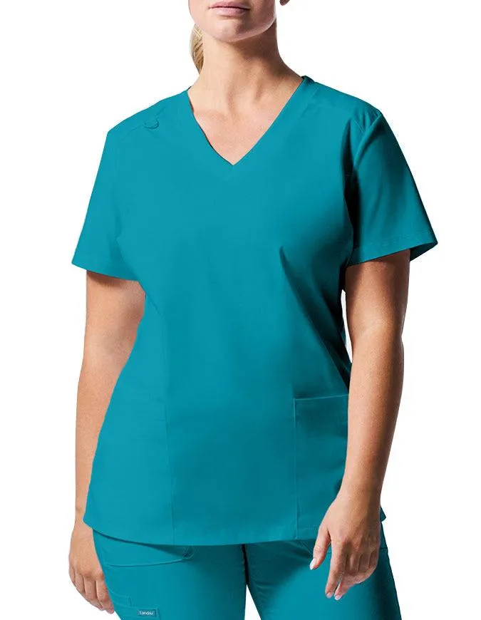 Landau ProFlex Women's 3 Pocket V-Neck Scrub Top