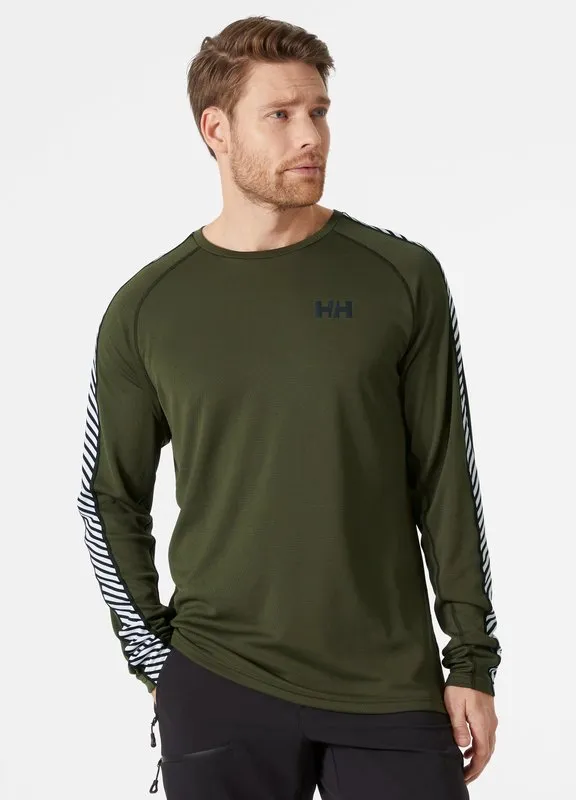 LIFA® ACTIVE Stripe Crew Base Layer - Utility Green