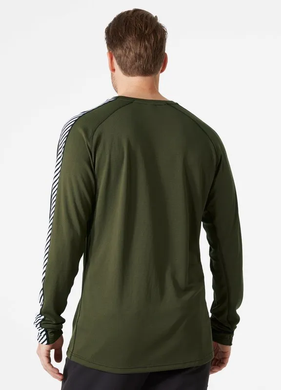 LIFA® ACTIVE Stripe Crew Base Layer - Utility Green