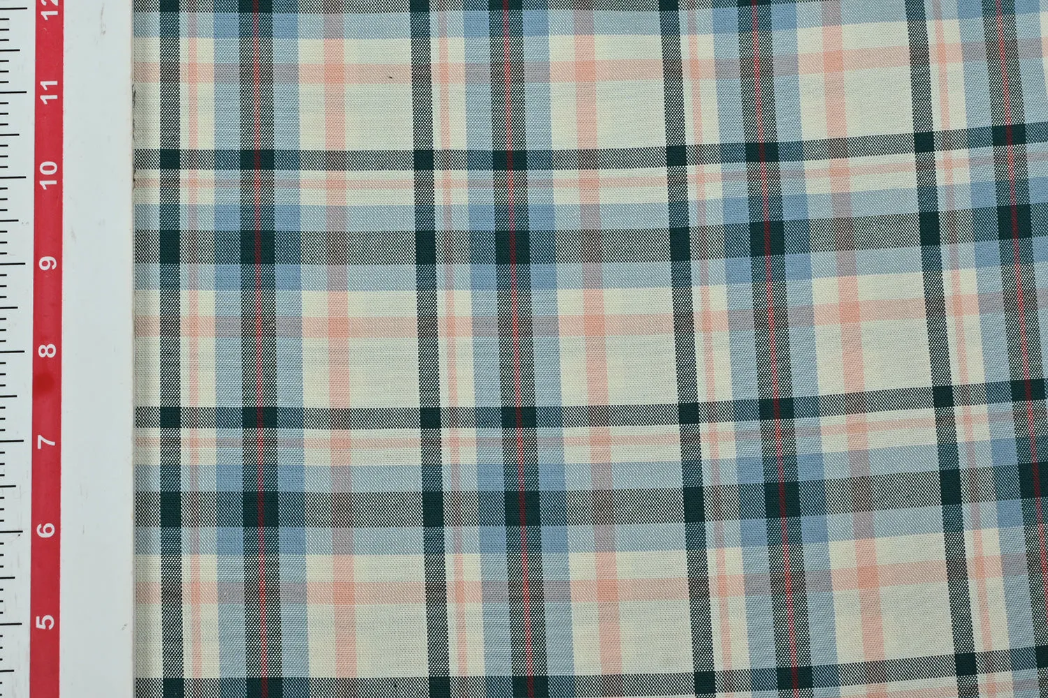 Light Blue Checks Cotton Yarn Dyed Fabric