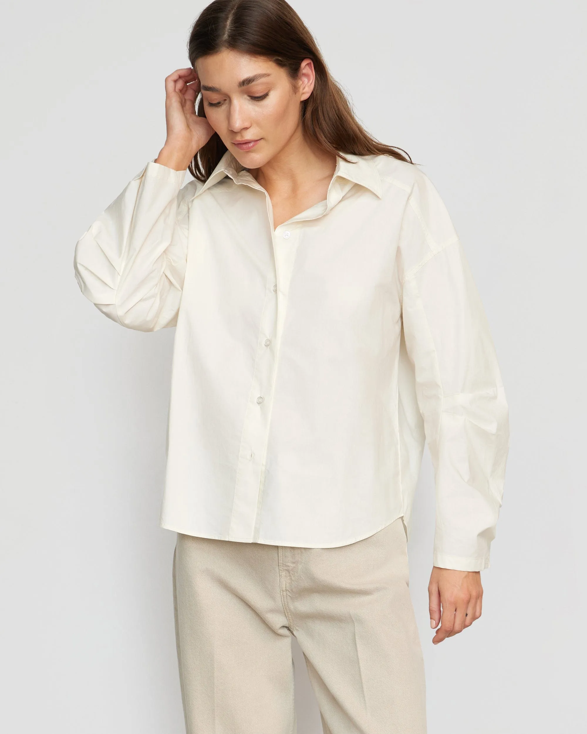 Lilia Structured-Sleeve Shirt