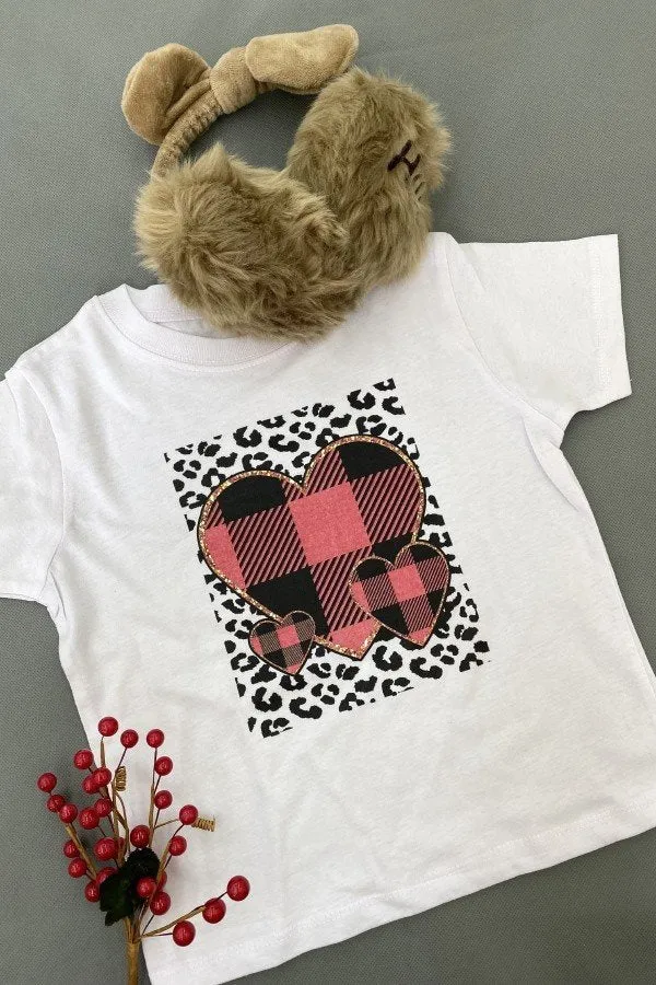 LUCKY PLAID HEART- WHITE