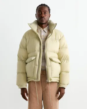 Nylon Ripstop Down Blouson in Light Khaki