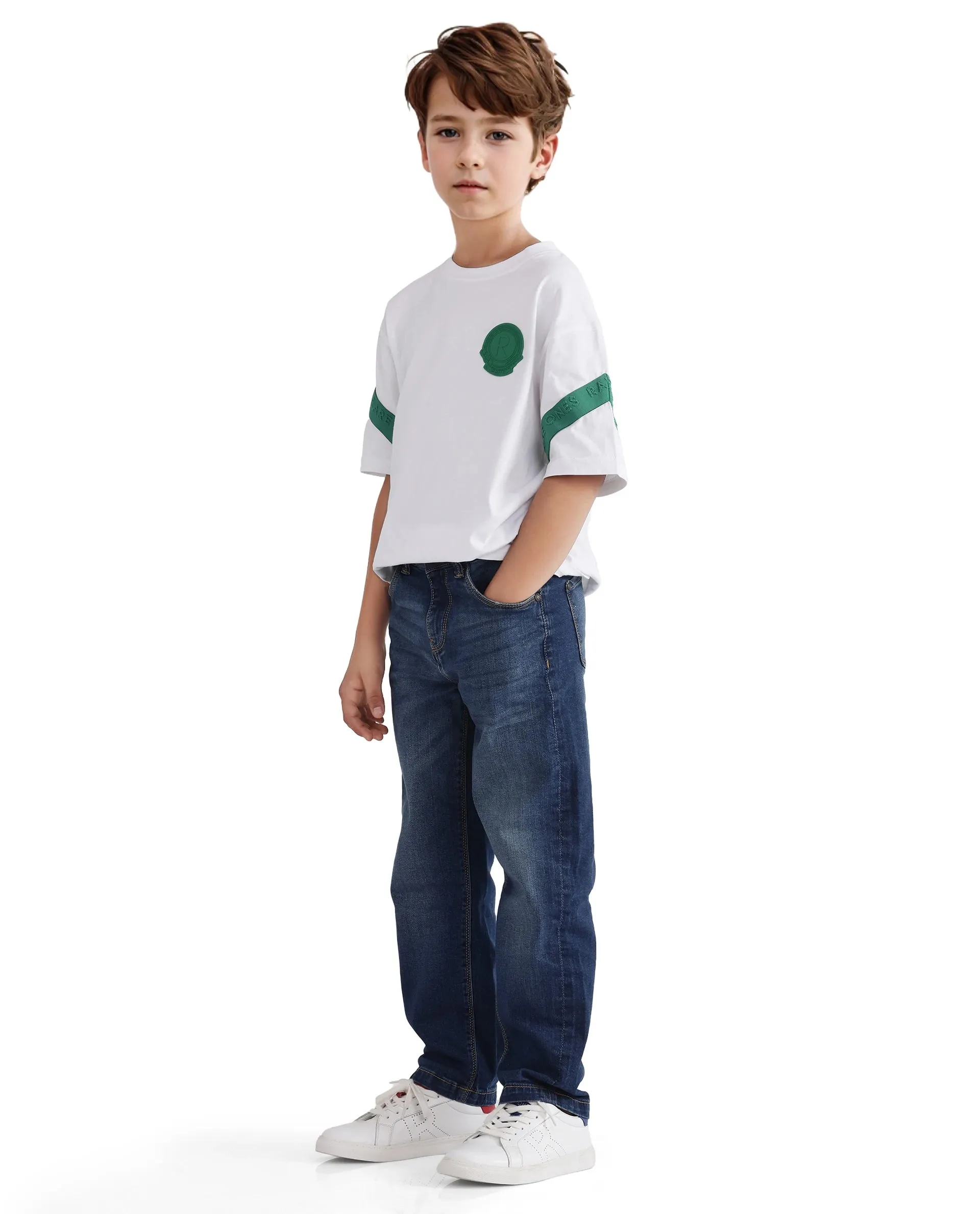 Rare Ones Kids Yosh Dark Blue Solid Denim Pant