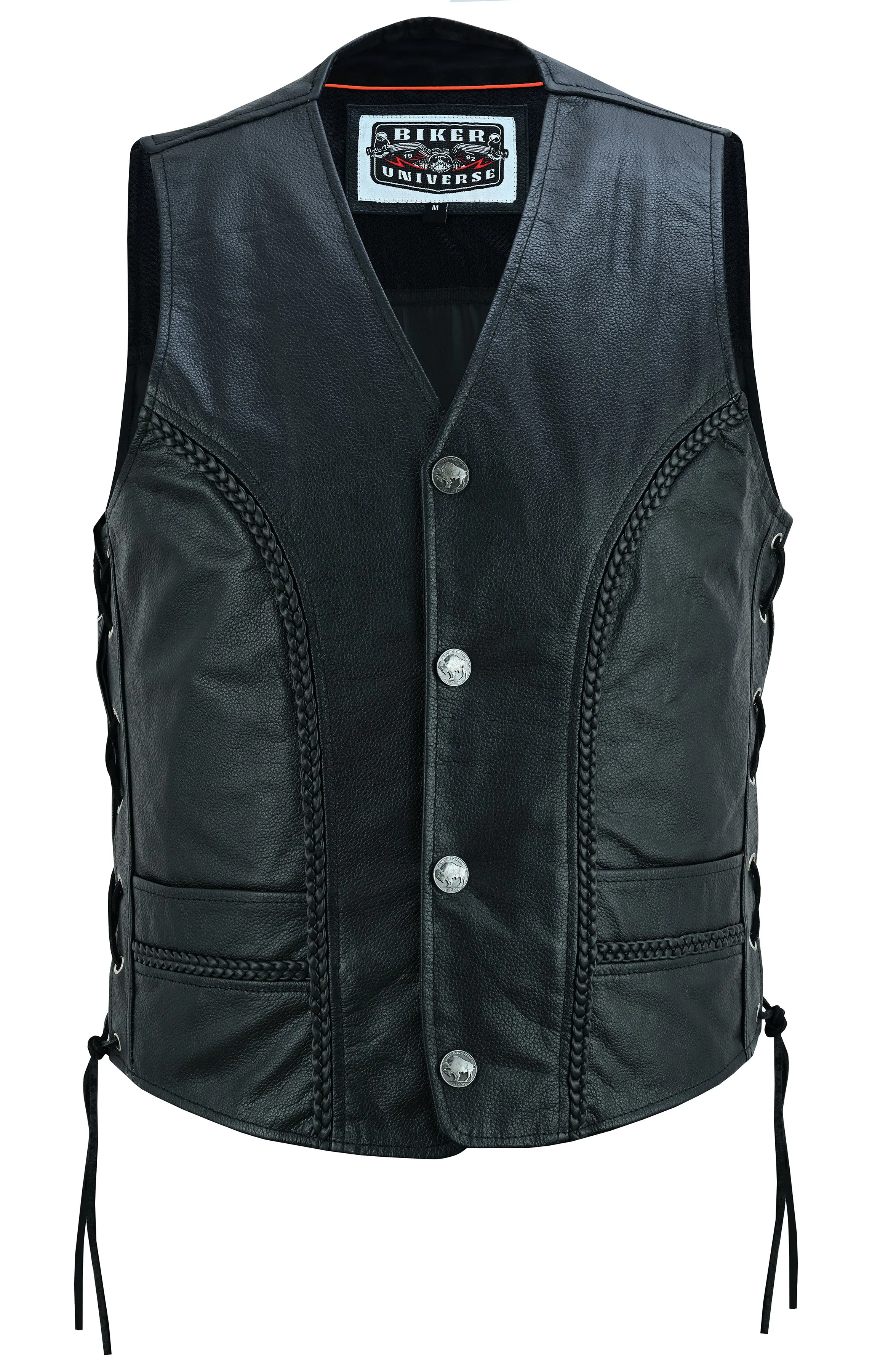 Rustler Leather Motorcycle Vest