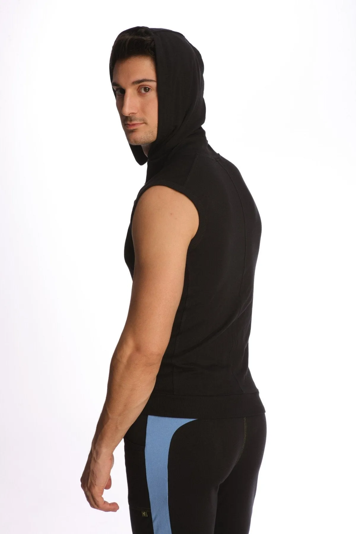 Sleeveless Yoga Hoodie (Black)