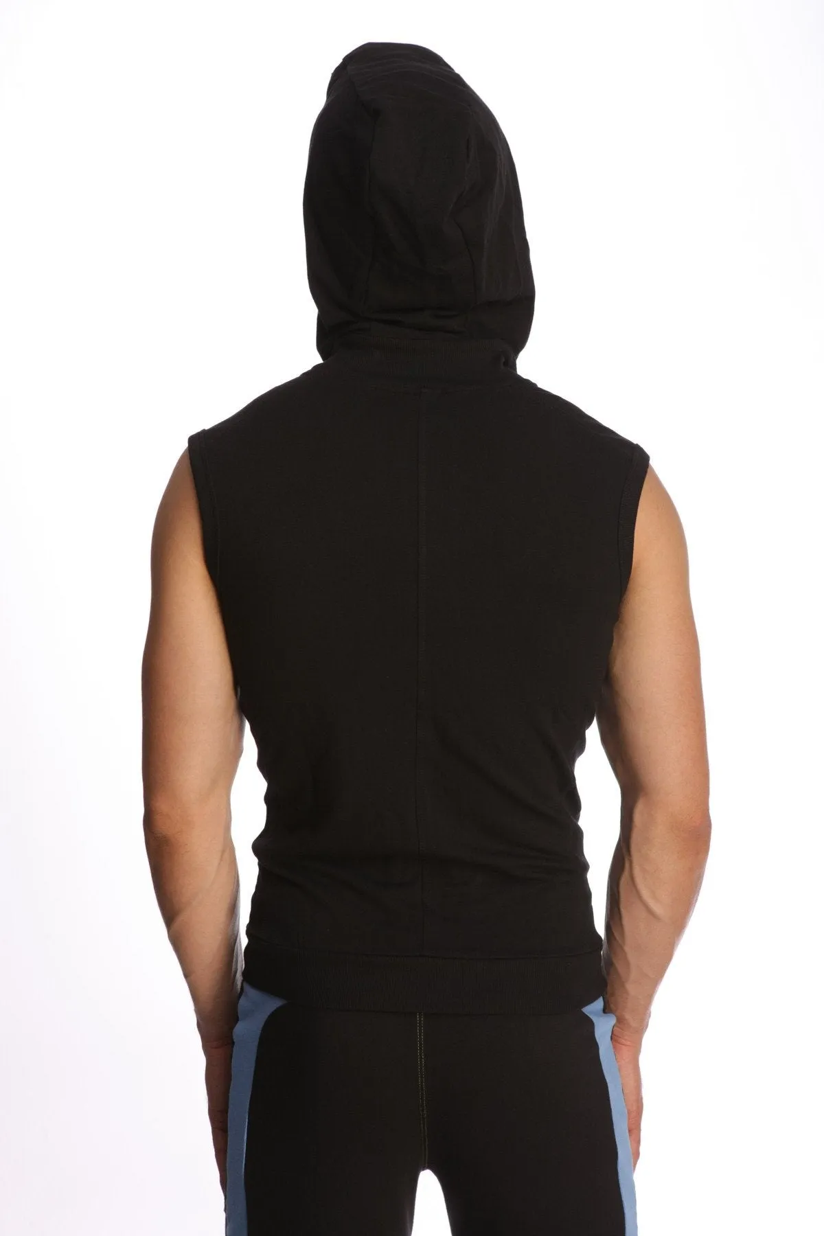 Sleeveless Yoga Hoodie (Black)