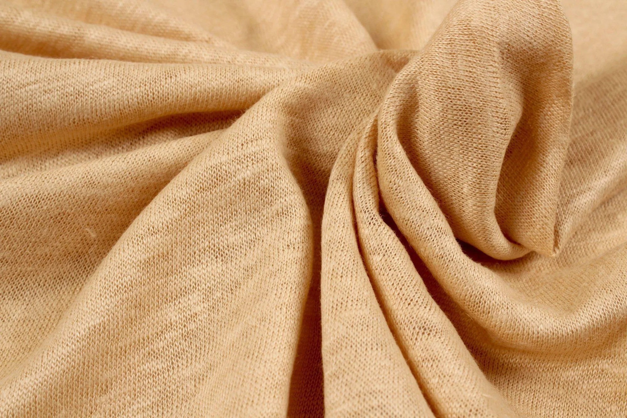 Soft Linen Single Jersey - Beige