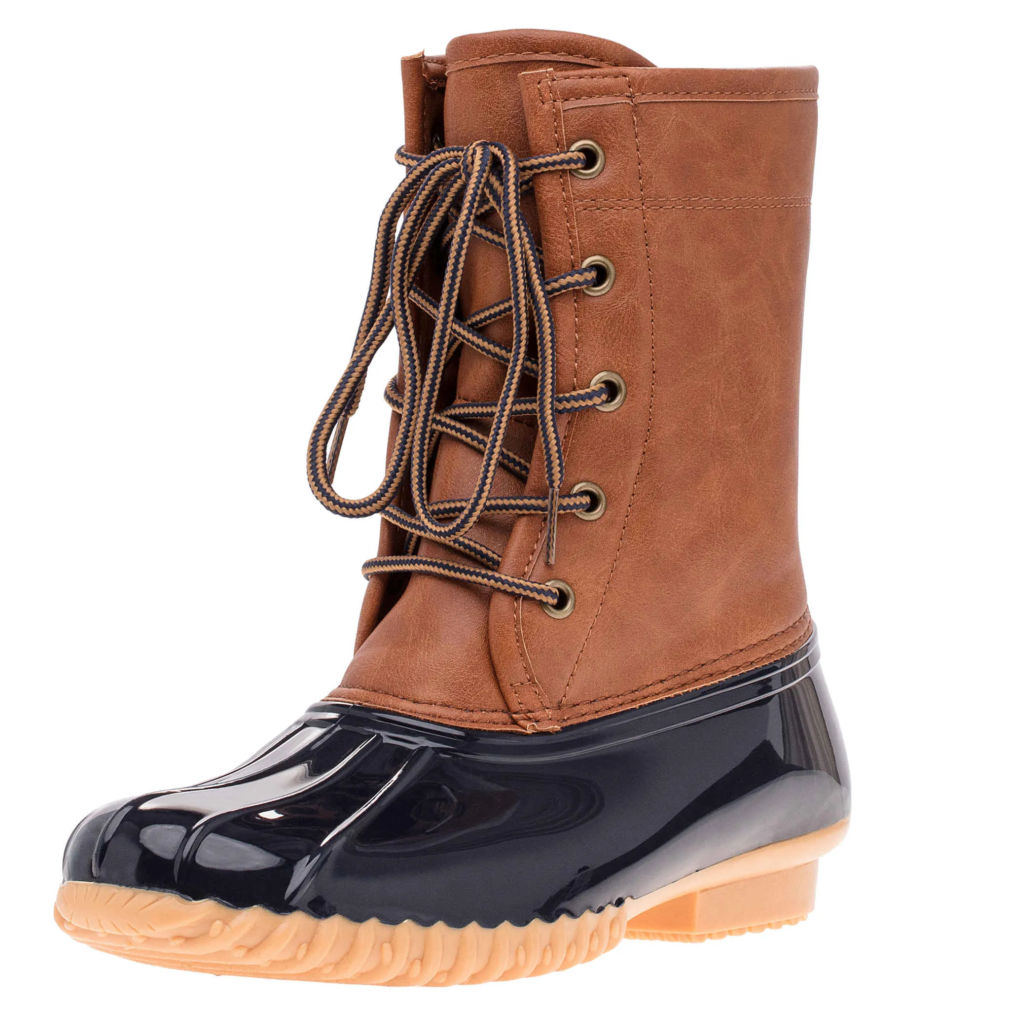 Sporto Women's Duck Boots Attina Tan Navy