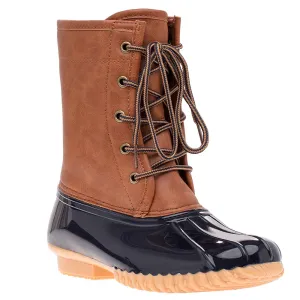 Sporto Women's Duck Boots Attina Tan Navy