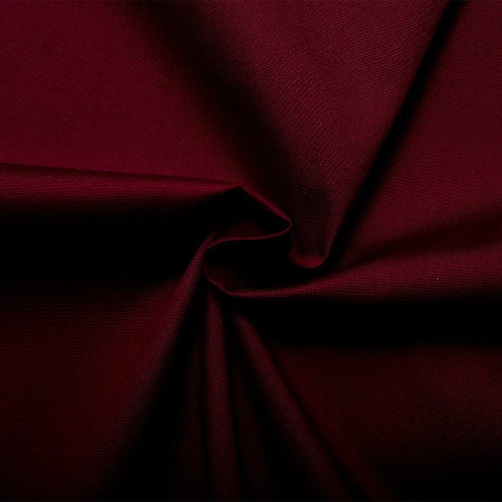 Stretch Poplin - Burgundy