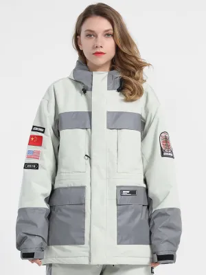 Unisex 2021 Tide Brand Colorful Reflective Windproof And Waterproof Snow Jacket