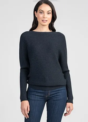 Untouched World Flitch Merino Sweater in Navy